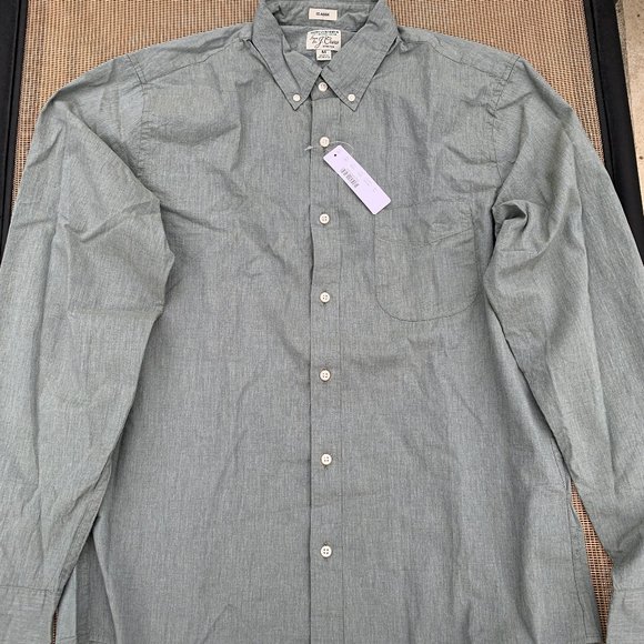 J Crew Mens Shirt NWT Size Medium Green/Grey